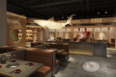 日式餐厅3D模型下载